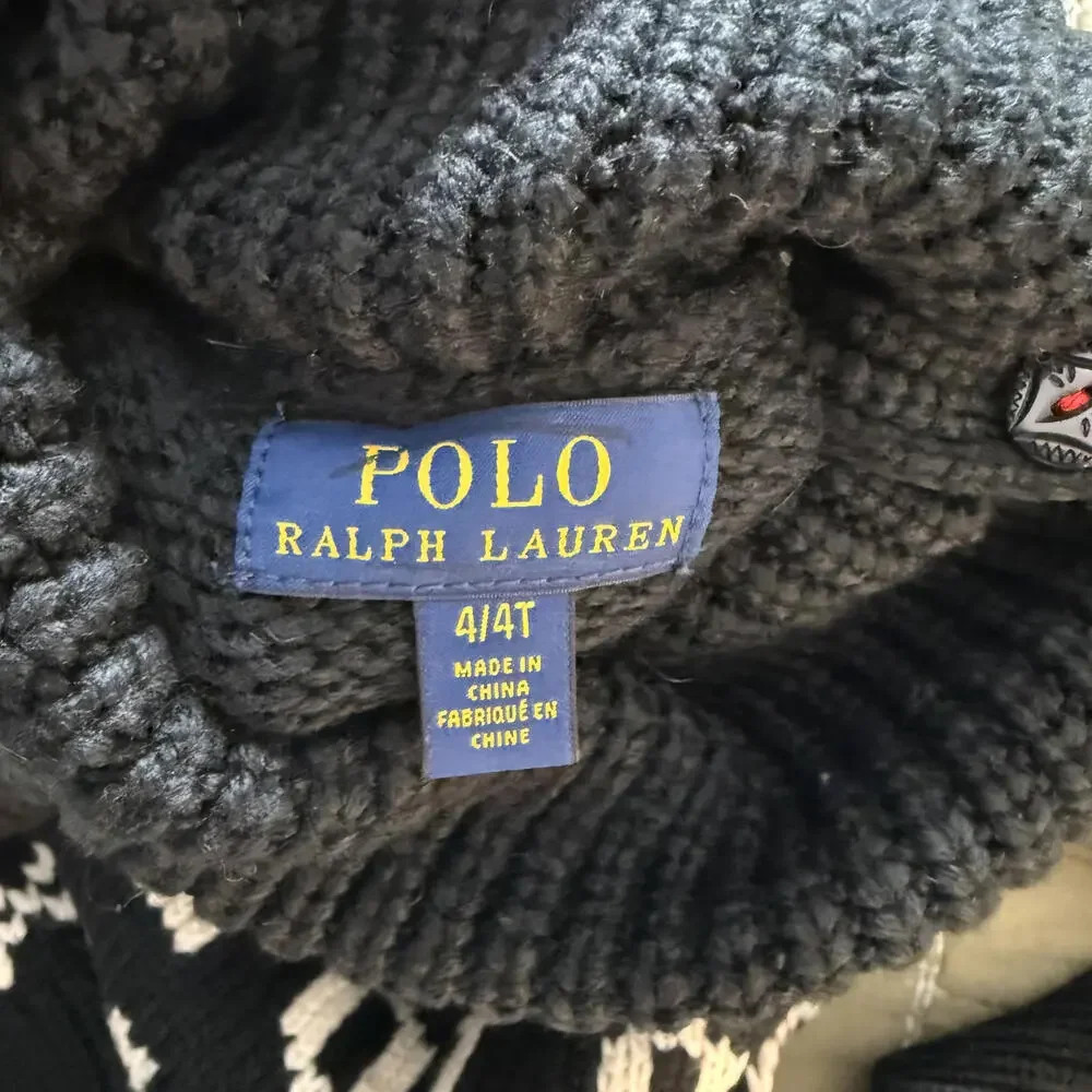 POLO‎ RALPH LAUREN New With Tags Navy Snowflake Turtleneck Sweater Child's 4T